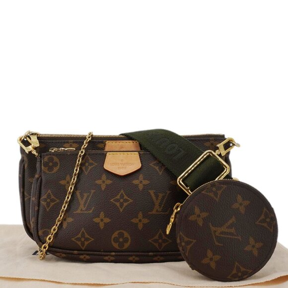 Louis Vuitton Multi Pochette Accessoires Monogram Canvas Crossbody Bag Brown - Picture 4 of 15
